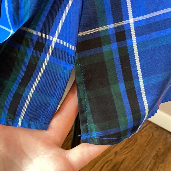 FOXCROFT Blue Plaid Blouse - Picture 9 of 12